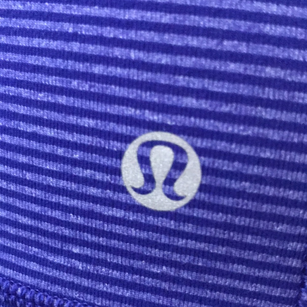 $138 Lululemon In Stride Zip Up jacket Size 6 Rare Color purple blue striped - Picture 12 of 13